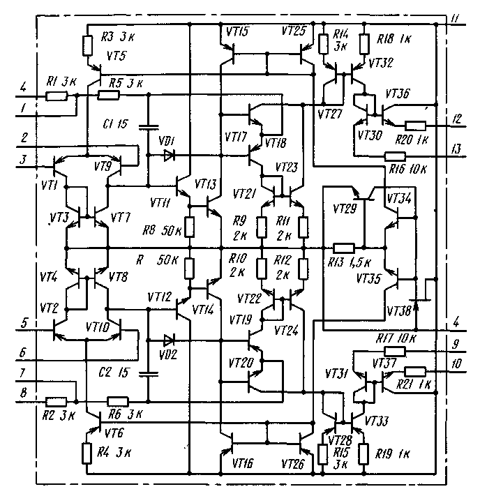 К157хп1 схема включения