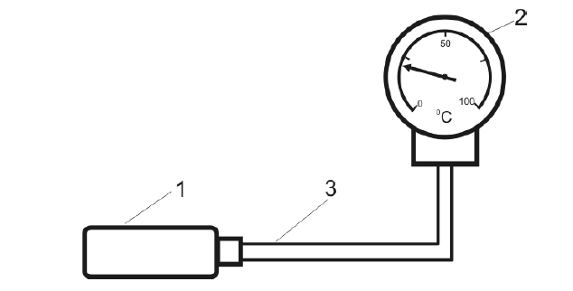 Схема манометрического термометра
