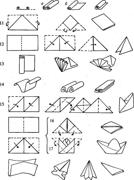 Кораблик из салфетки для стола схема из квадратных