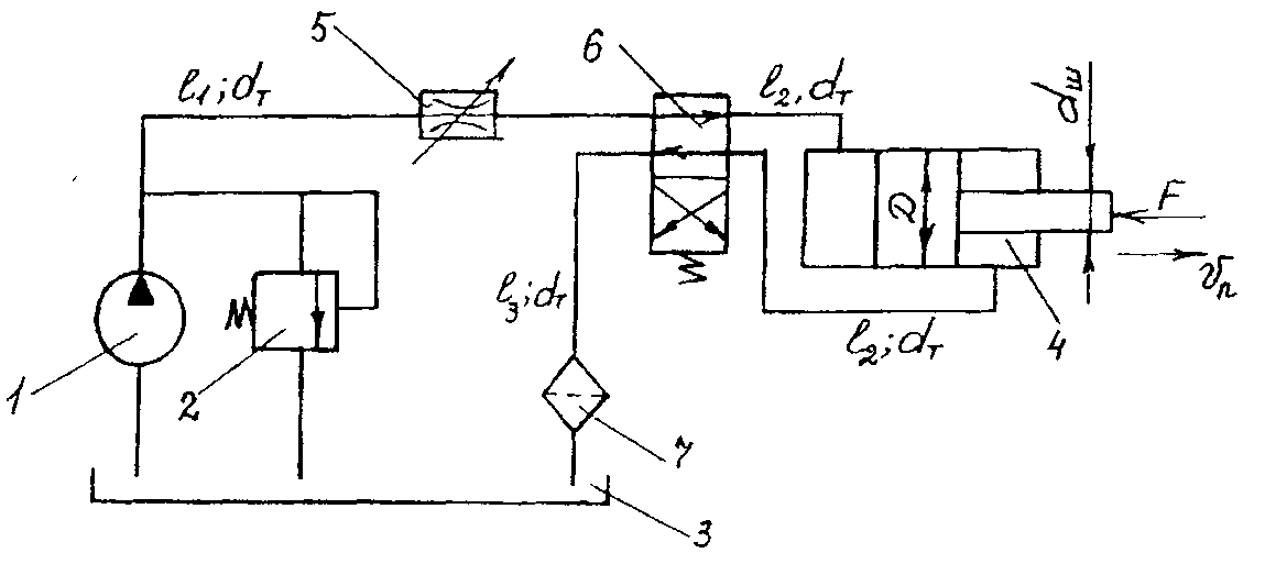 На рисунке 146 изображена упрощенная схема гидравлического
