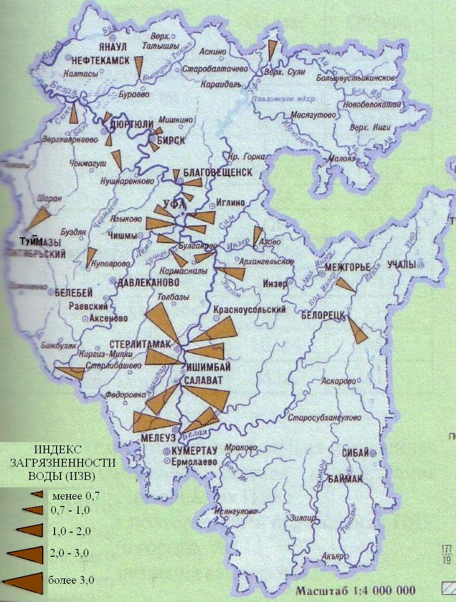 Водная карта башкирии