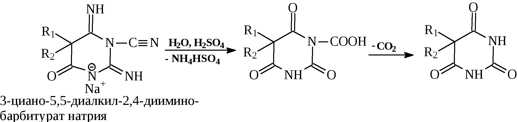 4 синтез. 4. Синтез барбитуровой кислоты.. Циано молибдат схема. Эпоксид с метилатом натрия. Механизмы реакции дициандиамид.