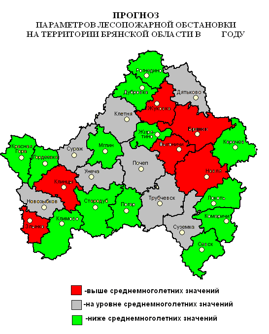 Погода брянская область карта