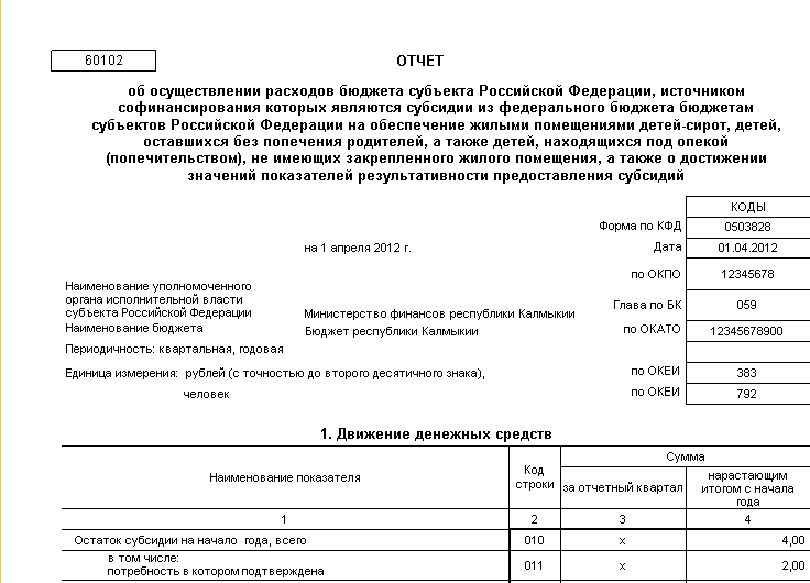 Отчет опекуна образец