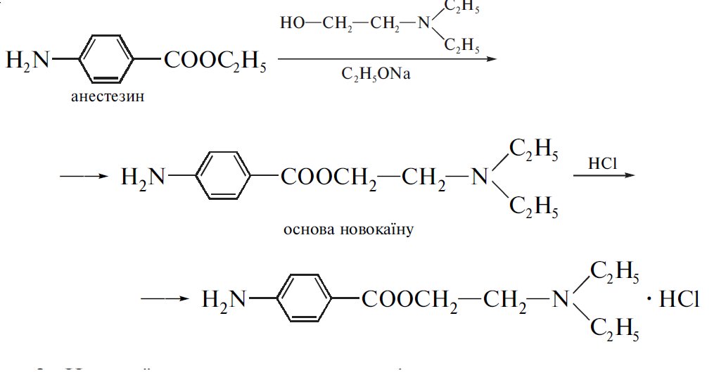 Лекарственный препарат анестезин можно получить по схеме