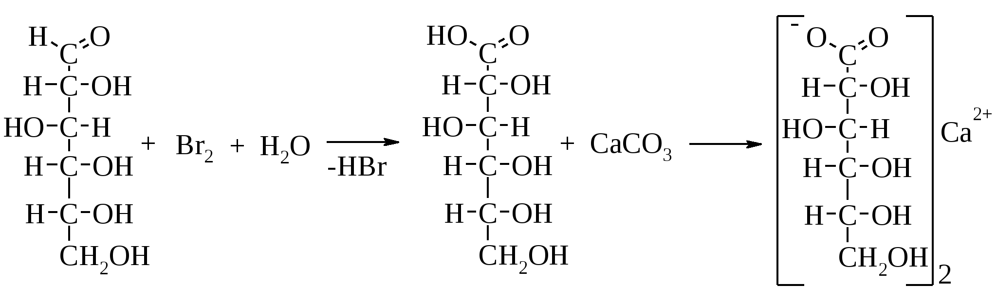 Как получить из крахмала глюконат кальция напишите схему реакций