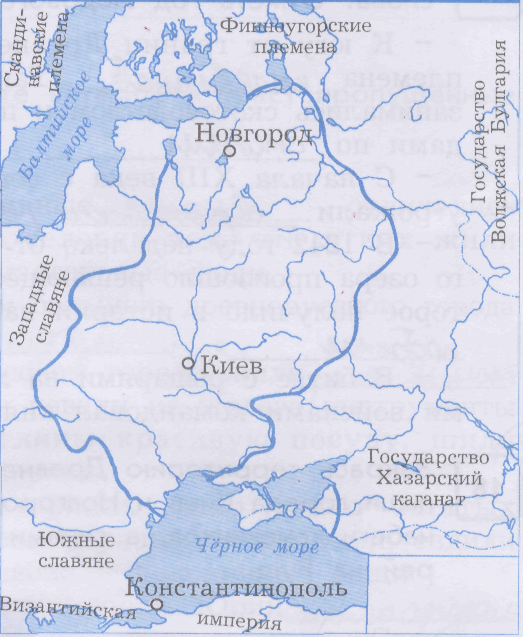 Контурная карта Руси 9 10 века.